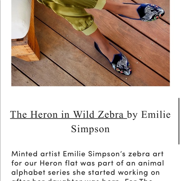 💙🦓NWT BIRDIES X MINTED embroidered velvet smoking slippers - zebra - Picture 2 of 7